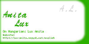 anita lux business card